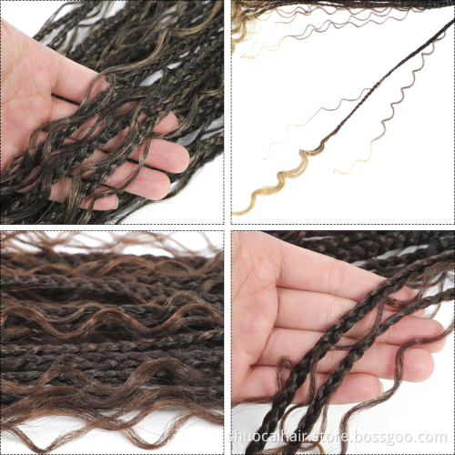 Bohomian River Goddess Faux Locs Box Braid Curly Crochet Hair Braids Senegal Twist Hair Braiding Hair Extension accessories Soft